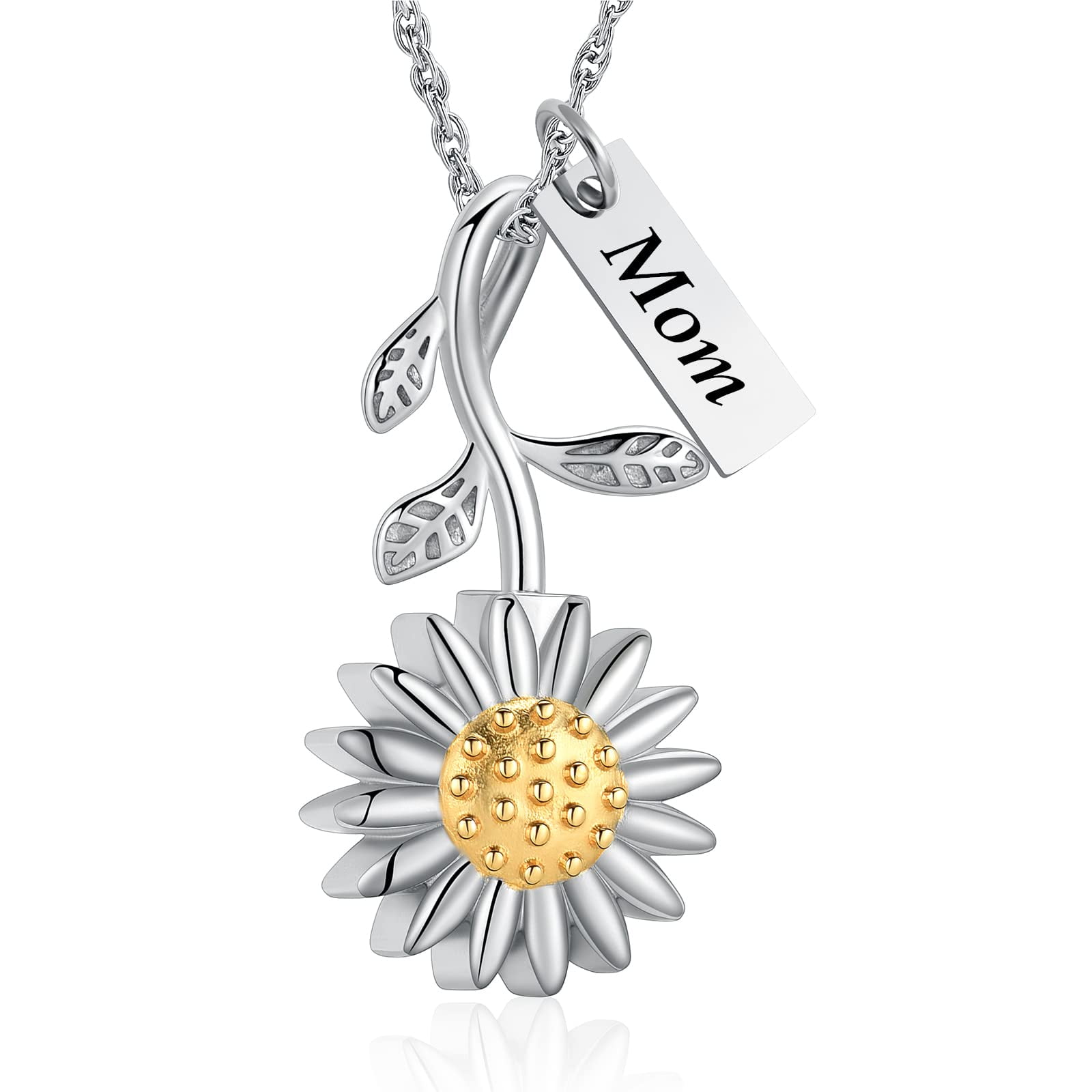 Sunflower Keepsake Cremation Jewelry For Mom Ashes Urn Necklace For sunflower-keepsake-cremation-jewelry-for-mom-ashes-urn-necklace-for