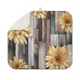 thumbnail image 1 of Sunflower Kitchen Counter Dish Drying Mat Microfiber Absorbent Rack Pad Foldable Floral Drainer Mat 16x18 Inch, 1 of 7