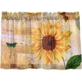 thumbnail image 1 of Sunflower Kitchen Curtains 2 Panels UV Protected Tier Curtains, Half Window Curtains Kitchen Tiers for Guest Room Bathroom Sink Laundry Room Basement,24 x 27 Inch, 1 of 6