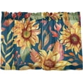 thumbnail image 1 of Sunflower Kitchen Curtains 2 Panels UV Protected Tier Curtains, Half Window Curtains Kitchen Tiers for Guest Room Bathroom Sink Laundry Room Basement,36 x 27 Inch, 1 of 7
