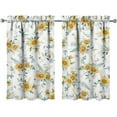 thumbnail image 1 of Sunflower Kitchen Curtains 24 Inch Length Floral Window Curtain Over Sink Spring Summer Small Short Tier for Bathroom Cafe Rod Pocket (2 Panels, 27.5" W x 24" L), 1 of 1