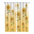 thumbnail image 1 of Sunflower Kitchen Curtains 84 Inch Length, Watercolor Yellow Flower Gradient Plant Grommet Top Bedroom Living Room Curtains, Light Filtering Cafe Curtain Drapes 2 Panels Set 84''x84'', 1 of 6