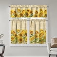 thumbnail image 1 of Sunflower Kitchen Curtains Sets for Windows Summer Sink Window Valance 3 Piece Set Sunflower Kitchen Decor for Living Room Bedroom, 1 of 7