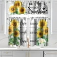thumbnail image 1 of Sunflower Kitchen Curtains and Valances Set 3 Pieces Rustic Wood Farmhouse Kitchen Curtain Set Floral Kitchen Window Curtains Tier and Valance Curtain Set for Sunflower Home Kitchen Decor, 1 of 6