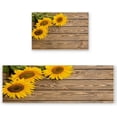 thumbnail image 1 of Sunflower Kitchen Decor Kitchen Rugs Set of 2 Rustic Kitchen Mats Rugs Non Skid Washable Anti Fatiguee Farmhouse Style Doormat Carpet for Bedroom Bathroom Living Room 19.7x31.5in+19.7x47.2in, 1 of 6