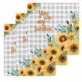 thumbnail image 1 of Sunflower Kitchen Dish Towels for Drying Dishes Set of 3, Summer Botanical Checkered Yellow Floral Waffle Weave Microfiber Hand Tea Bathroom Towels Quick Dry & Absorbent Towel 12x12, 1 of 7