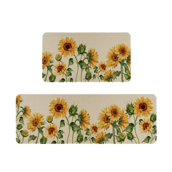 Sunflower Kitchen Floor Mat Spring Flower Entry Door Mat For Living Room Anti-Slip Carpet Rug Home Bedroom Hallway Long Rugs