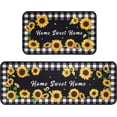 thumbnail image 1 of Sunflower Kitchen Mat, Yellow Spring Summer Modern Farmhouse Sunflower Kitchen Rugs Set of 2 Carpet Floor Mat, Yellow Sunflower Kitchen Decor and Accessories Mats 17x30 and 17x47 Inch, 1 of 1