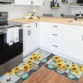 thumbnail image 1 of Sunflower Kitchen Mats for Floor, Flower Butterfly Sunflowers Kitchen Rugs Set of 2 Carpet Area Rug, Vintage Country Floral Farmhouse Kitchen Decor and Accessories Stuff, 17x30 and 17x47 Inch, 1 of 7