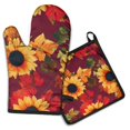thumbnail image 1 of Sunflower Kitchen Oven Mitt and Pot Holder Sets 2 Pcs for Baking, Cooking and Grilling, Heat Resistant Up To 392 °F, 1 of 7