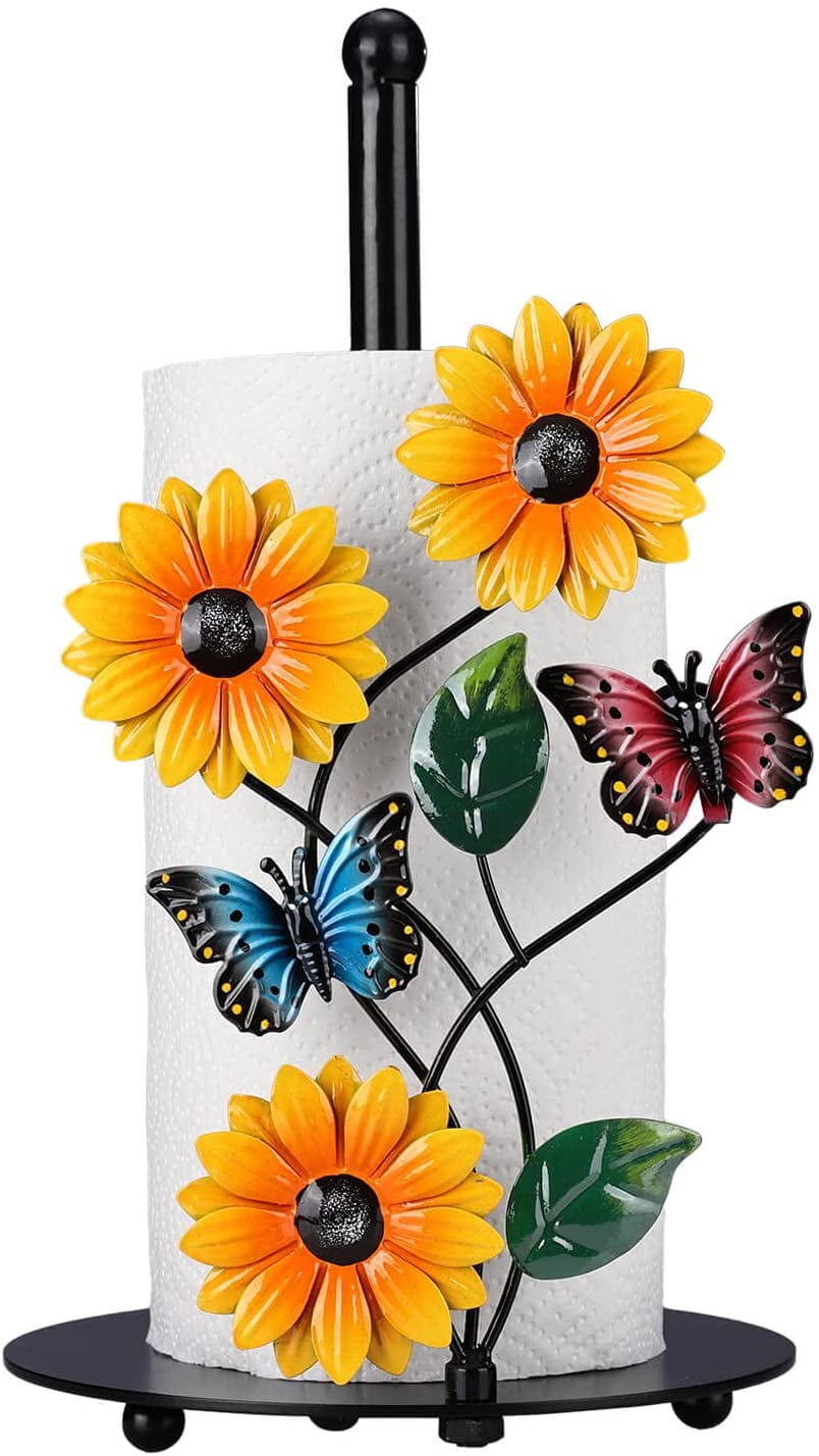 Sunflower Paper Towel Holder-Kitchen Decor and Accessories-Rustic