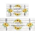 thumbnail image 1 of Sunflower Kitchen Rug Set,Farmhouse Kitchen Rugs Rustic Runner Rugs with Rubber Backing,Throw Rugs Washable for Kitchen Sink,Laundry Room,Standing Desk,Country,Sunflower Kitchen Decor, 1 of 7