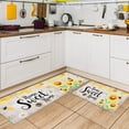 thumbnail image 1 of Sunflower Kitchen Rugs - 2 Piece Kitchen Mats Set Non-Slip Kitchen Backing Area Rugs Sweet Home Doormat Washable Waterproof Standing Mat for Indoor Outdoor Entry Floor (Sunflower A), 1 of 1