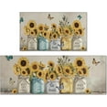 thumbnail image 1 of Sunflower Kitchen Rugs, Kitchen Mat Set of 2, Rustic Sunflower Farmhouse Kitchen Rugs, Sunflower Kitchen Decor for Floor, Home, Sink, Bathroom(17"x47"+17"x30"), 1 of 6
