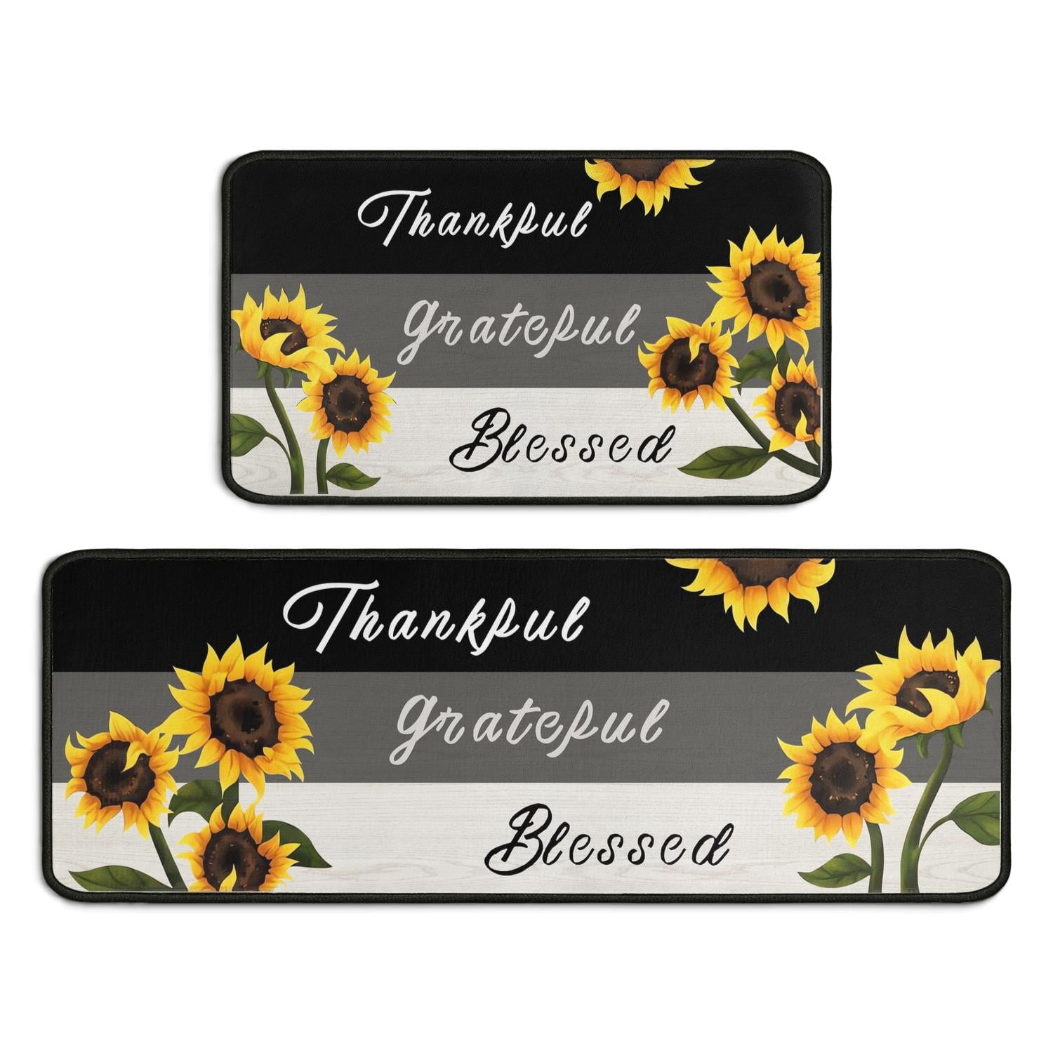 Sunflower Rugs For Kitchen Sunflower Kitchen Rugs - Set of 2, Sunflower Floor Mats for Kitchen ...