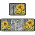 thumbnail image 1 of Sunflower Kitchen Rugs Mat Farmhouse Style Sunflower Rugs Anti Fatigue Kitchen Rug Set PVC Non Slip Waterproof Washable Rug (17"x47.2"+17"x23.6"), 1 of 5