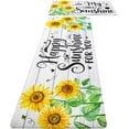 thumbnail image 1 of Sunflower Kitchen Rugs and Mats Set of 2 Cushioned Anti Fatigue Kitchen Rugs Set Non-Skid Washable Kitchen Floor Mats Standing Mat for Kitchen Sink Laundry, 1 of 6