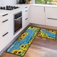 thumbnail image 1 of Sunflower Kitchen Rugs and Mats Set of 2 Pieces Non Skid Washable Non-Slip Backing Anti Fatigue Kitchen Mat Microfiber Kitchen Runner Rugs for Home Kitchen 17"x47.2"+17"x23.6", 1 of 5