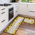 thumbnail image 1 of Sunflower Kitchen Rugs and Mats Set of 2 Pieces Washable Non-Slip Backing Anti Fatigue Kitchen Mat Microfiber Kitchen Runner Rugs for Home Kitchen 17"x47.2"+17"x23.6", 1 of 5