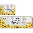 thumbnail image 1 of Sunflower Kitchen Rugs Set of 2 Cushioned Anti-Fatigue Kitchen Floor Mats You are My Sunshine Kitchen Décor Kitchen Mat for Floor Floral Kitchen Rug Set for Home Kitchen Laundry Living Room, 1 of 6