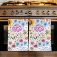 thumbnail image 1 of Sunflower Kitchen Towels Set of 3, Colorful Flowers Summer Botanical Watercolor Absorbent Dish Towels for Kitchen, Microfiber Hand Towel, Quick Drying Tea Towel for Cleaning Decorative Dishcloths, 1 of 7