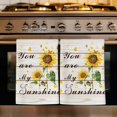 thumbnail image 1 of Sunflower Kitchen Towels Set of 3, Vintage Botanical Absorbent Dish Towels for Kitchen, Microfiber Hand Towel, Quick Drying Tea Towel for Cleaning Decorative Dishcloths Farmhouse Floral Wooden, 1 of 7