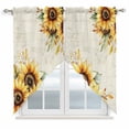 thumbnail image 1 of Sunflower Kitchen Window Curtains, Swag Curtains Valance for Bedroom Living Room Bathroom, Yellow Spring Summer Floral Farmhouse Rod Pocket Window Treatment Curtain Block Drapes 2 Panels 36"x36", 1 of 9