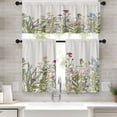 thumbnail image 1 of Sunflower Kitchen Window Curtains Valance and Tier Set 36 Inch, Spring Butterfly 3 Piece Set Short Curtains for Window, Summer Window Treatment Tiers for Living Room Bedroom, 1 of 6