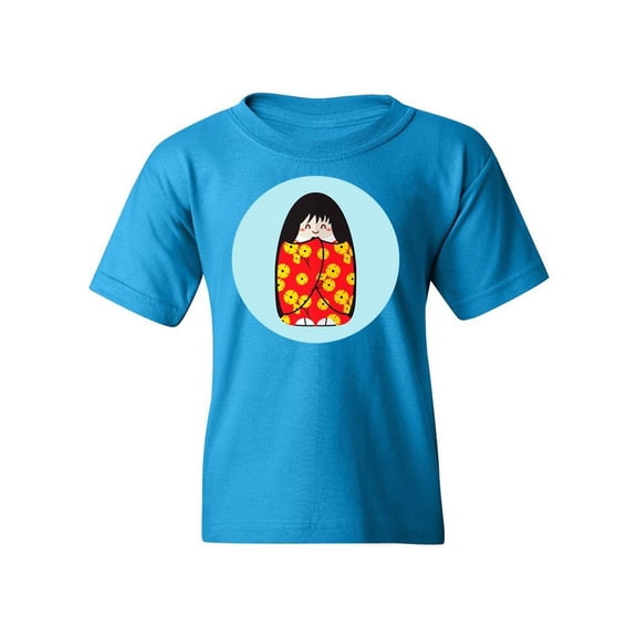 Sunflower Kokeshi Doll T-Shirt Juniors -Image by Shutterstock, x-Large