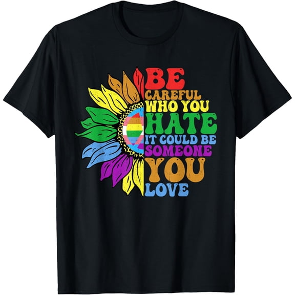 Sunflower LGBT Flag Trans Support Gay Pride Month Men Women T-Shirt Tops Tee
