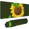thumbnail image 1 of Sunflower Large Mouse Pad 31.5 x 11.8in Gaming Keyboard Mouse Mat Desk Keyboard Pad for Work, Play, Office, Home with Non-Slip Rubber Base Stitched Edges, 1 of 6