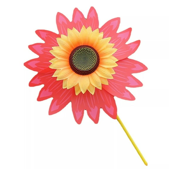 Sunflower Lawn Pinwheel Wind Spinner Small Garden Windmill Decor