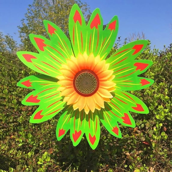 Sunflower Lawn Pinwheels Wind Spinners Large Windmill Pinwheel for Garden,Yard, Party Outdoor Decor