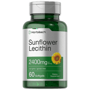 Sunflower Lecithin 2400mg | 60 Softgels | Naturally Occurring Phospholipids | Non-GMO, Gluten Free Supplement | By Horbaach