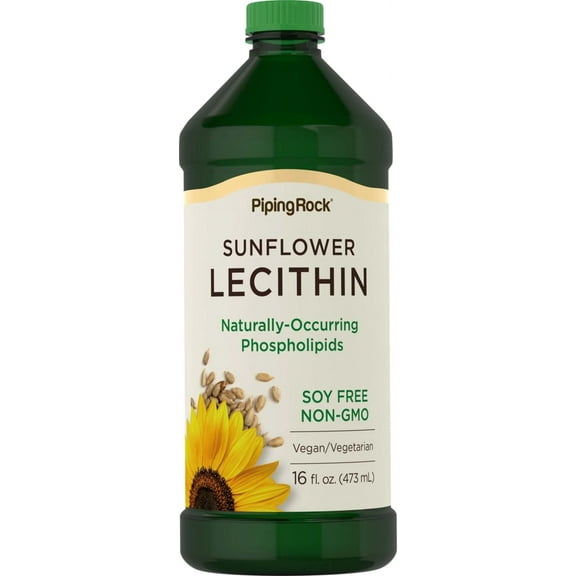 Sunflower Lecithin Liquid 16 oz Oil | for Men and Women | by Piping Rock