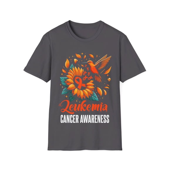 Sunflower Leukemia Cancer Awareness Month Orange Ribbon TShirt