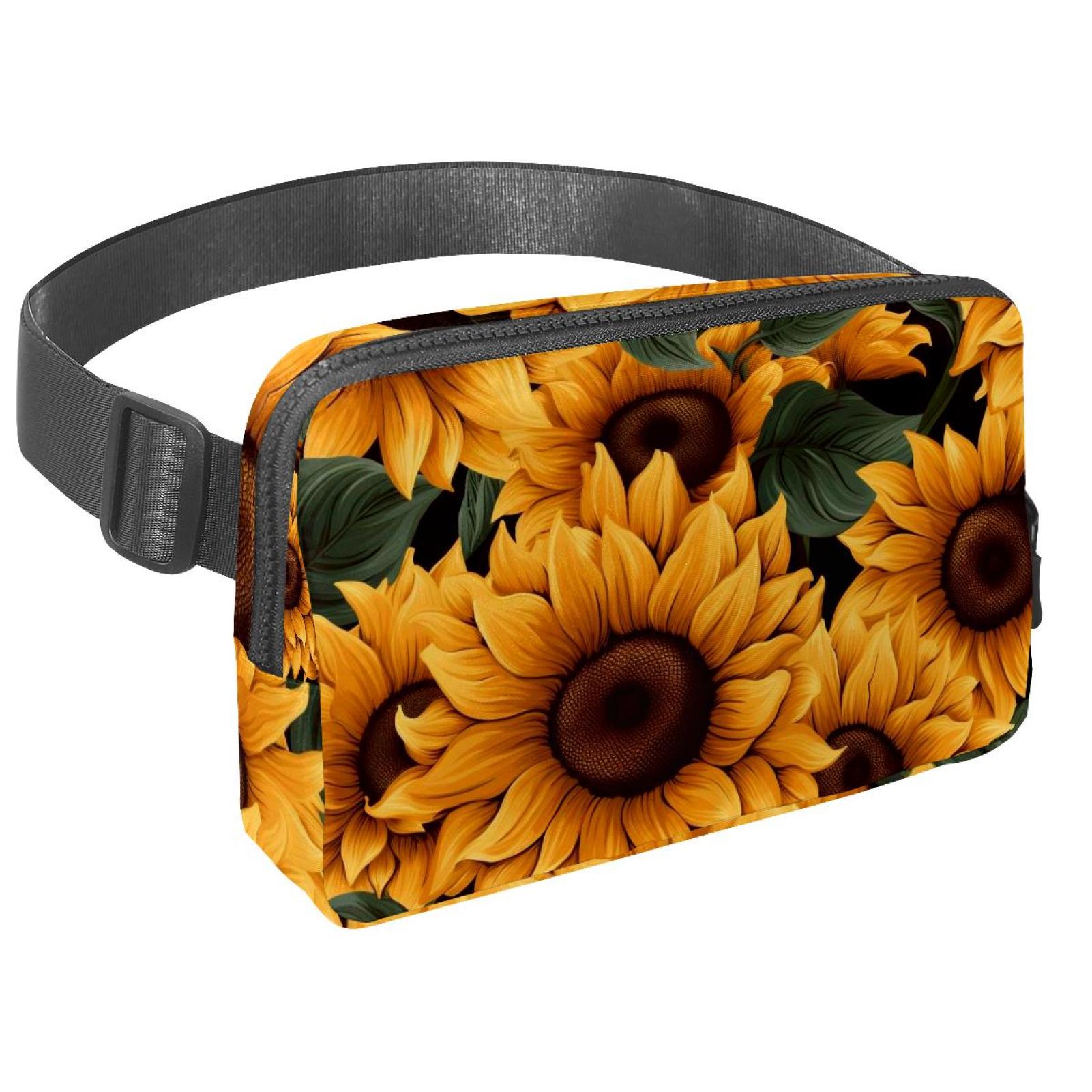 Sunflower Lightweight Fanny Bag Running Belt Waist Bags with Extension Strap - Unisex