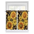 thumbnail image 1 of Sunflower Living Room Curtains 2 Panel, Yellow Floral Elegant Pastoral Flowers Watercolor Cafe Window Treatment, Farmhouse Bedroom Bathroom Kitchen Curtains Drapes 104"x45", 1 of 6