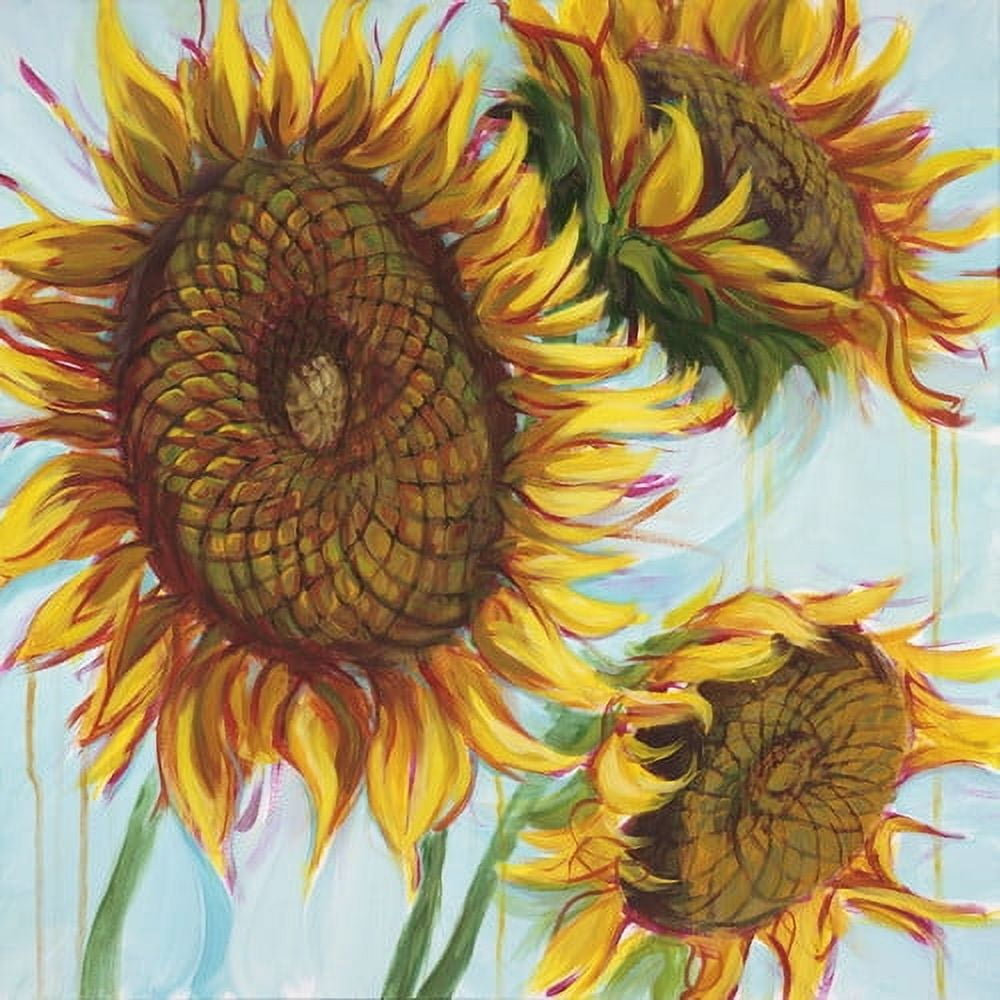 "Sunflower Love I" Painting Print on Wrapped Canvas