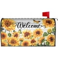 thumbnail image 1 of Sunflower Mailbox Covers Magnetic Standard Size 21 x 18 Inchs Welcome Spring Summer Yellow Flower Butterfly Plaid Holiday Decorations Mail Wraps Post Letter Box Cover for Home Garden Outdoor Decor, 1 of 1