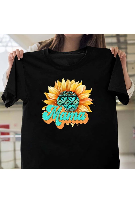 Sunflower Mama Funny Mother's Day Gift For Moms, Floral Flower V70085, for Men and Women, up to Size 5XL