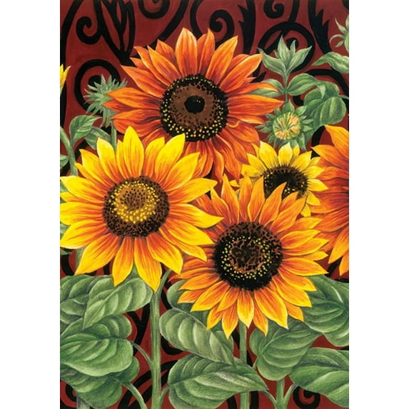 Sunflower Medley Fall Flag 28x40 Inch Double Sided for Outdoor summer House Yard Decoration