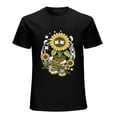 thumbnail image 1 of Sunflower Men’s T-Shirt 100% Cotton Casual Short Sleeve Tops Gift Tee Black 4XL, 1 of 5