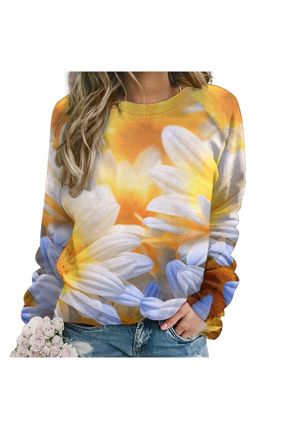 Sunflower Mom Sweatshirt For Women Long Sleeve Pullover