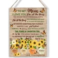 thumbnail image 1 of Sunflower Mom Wood Sign to My Mom I Love You Wooden Signs Rustic Hanging Plaque Home Wall Art 8x10, Perfect Mother Sign Wall Decor for Home Bedroom, 1 of 3