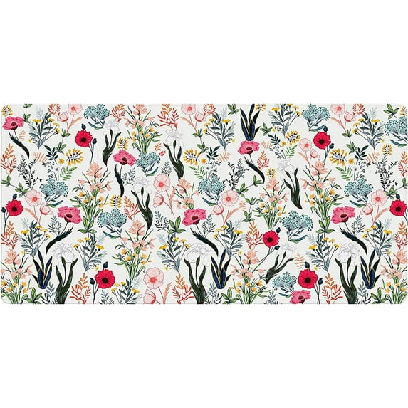 Sunflower Mouse Pad,Large Marble Mouse Pad,31.5*15.7in Stable Rubber Base Mousepad with Stitched Edges Waterproof Desk Mat for Work, Game, Office, Home