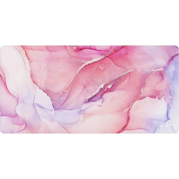 Sunflower Mouse Pad,Large Marble Mouse Pad,31.5*15.7in Stable Rubber Base Mousepad with Stitched Edges Waterproof Desk Mat for Work, Game, Office, Home