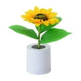 thumbnail image 1 of Sunflower Night Light, USB Rechargeable LED Decorative Lamp for Bedroom, Adjustable Faux Sunflower Potted Light for Home Decor, Desktop Aesthetic Floral Nightstand Lamp, 1 of 7