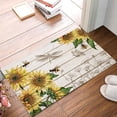 thumbnail image 1 of Sunflower Non-Slip Doormat Bath Mat Entrance Rug Low Profile for Front Door Kitchen Floor Bath Tub Bedroom 32x20 Inch Flying Bee Dragonfly Butterfly Yellow Flowers, 1 of 5