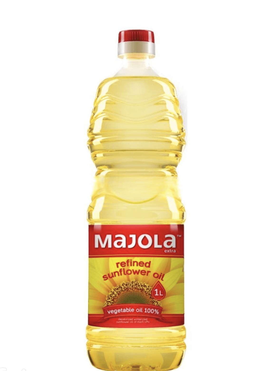 Sunflower Oil MAJOLA - Ukraine's Finest 100% Pure, Non-GMO, with Vitamin E - 1L (33.8 fl.oz.)